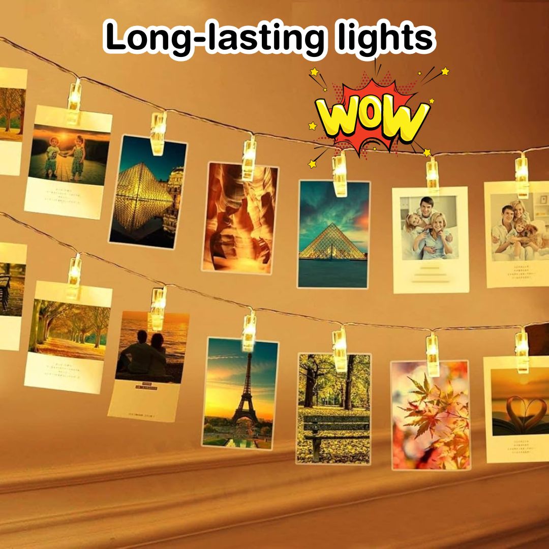 16 LED Photo Clip String Lights