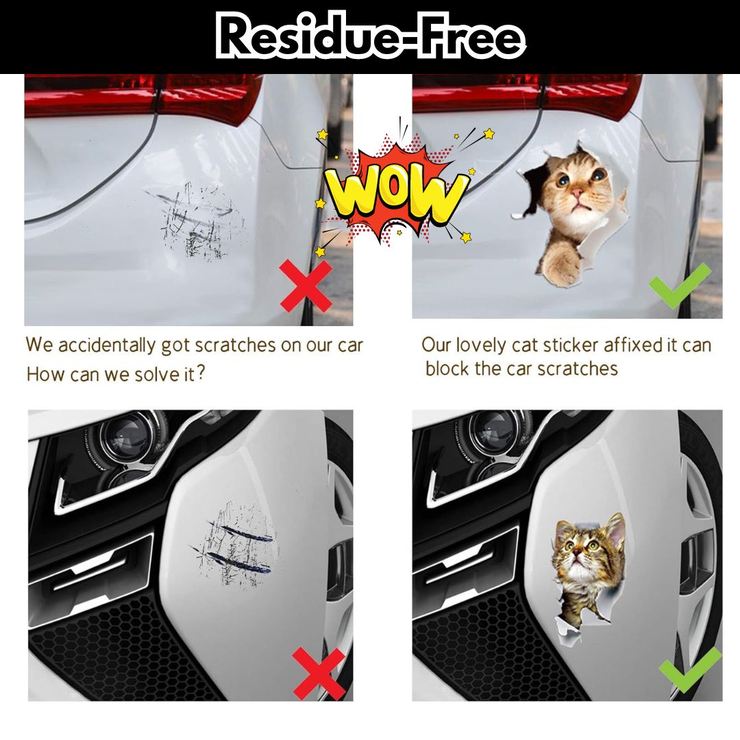 3D Cat Stickers