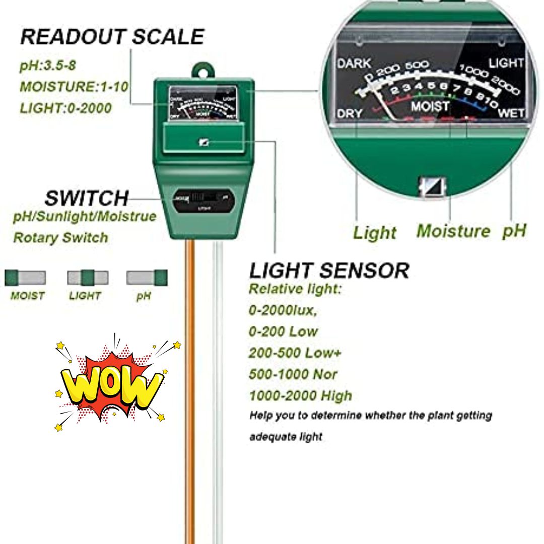 3 in 1 Soil Testing Meter