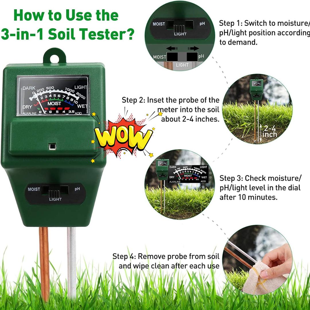 3 in 1 Soil Testing Meter