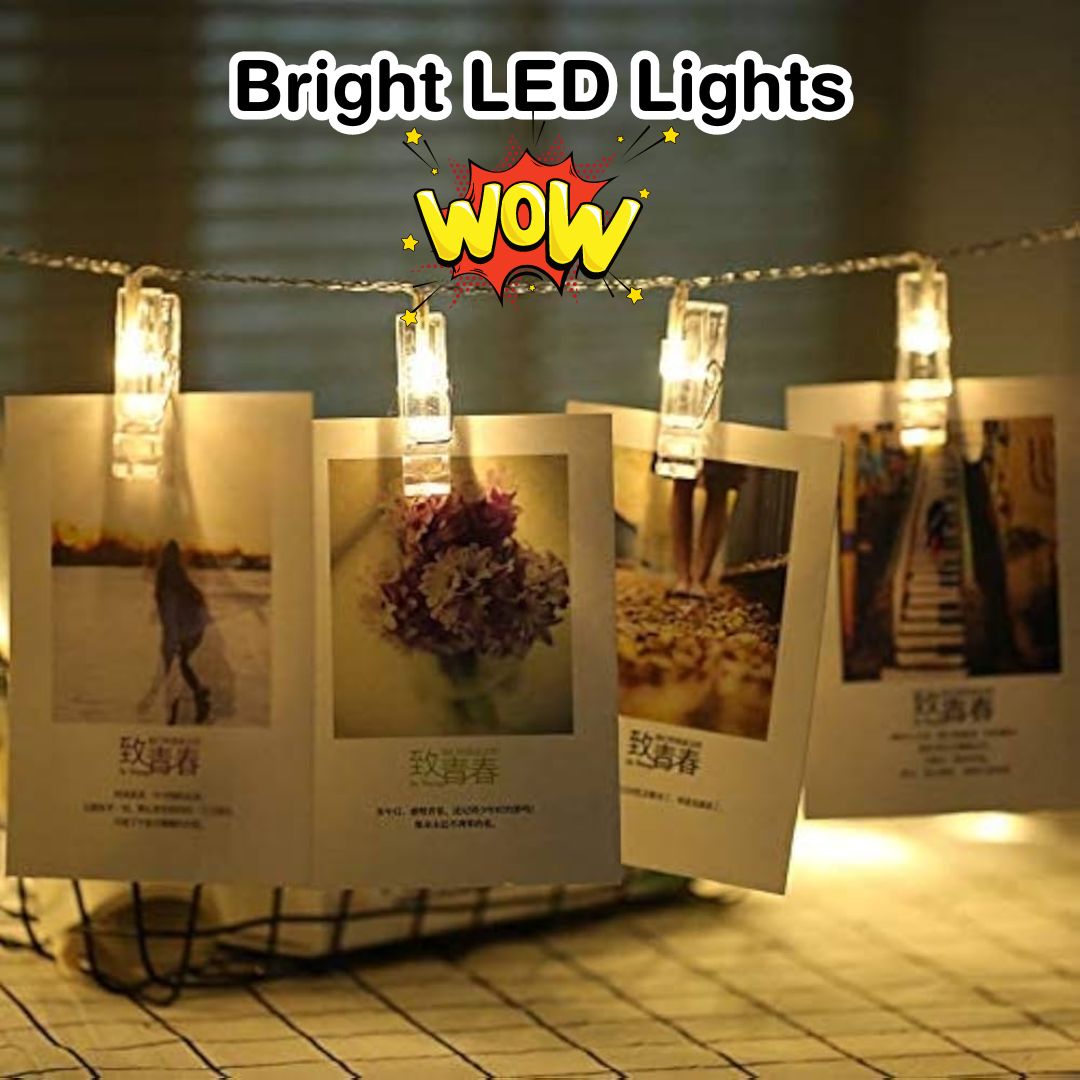 16 LED Photo Clip String Lights