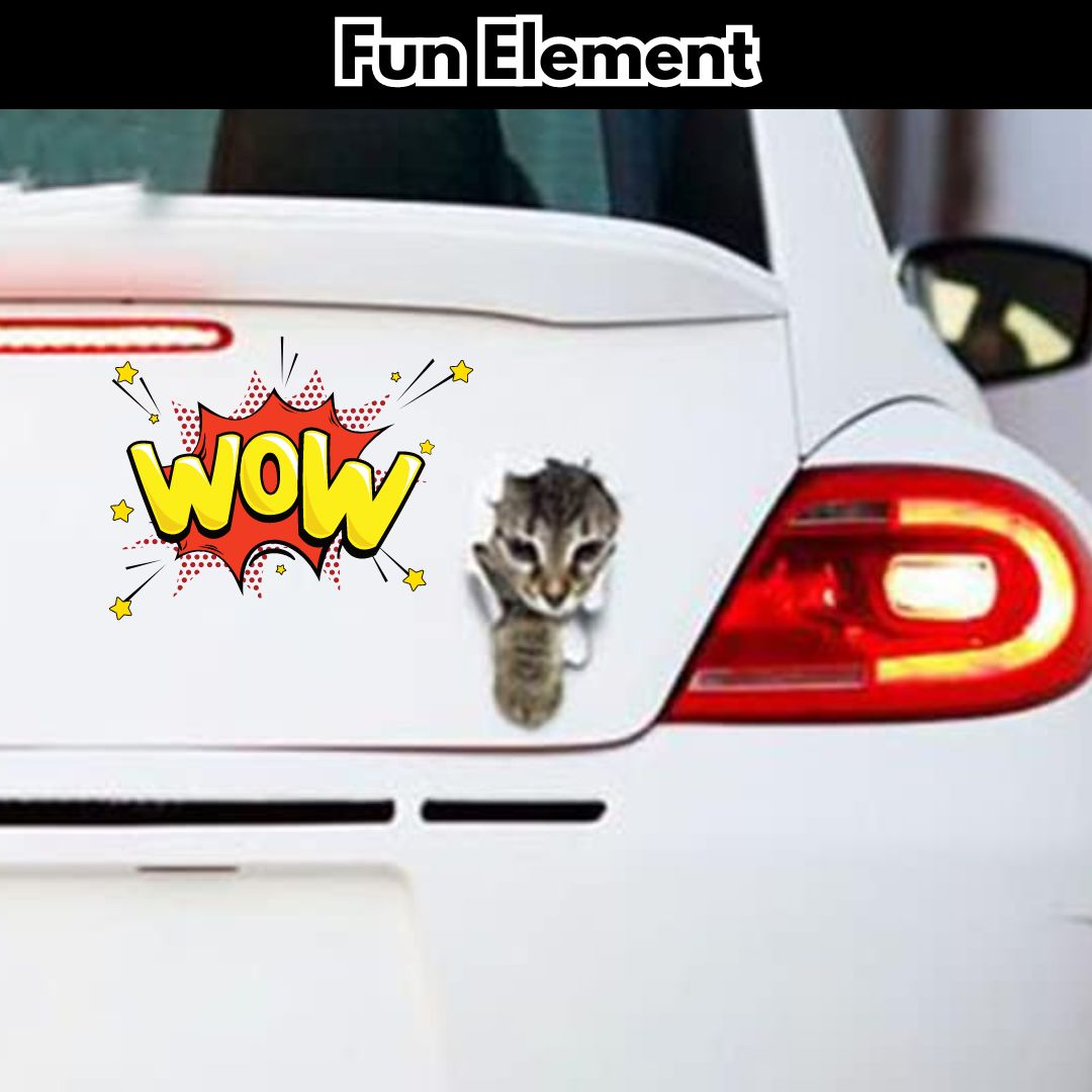 3D Cat Stickers