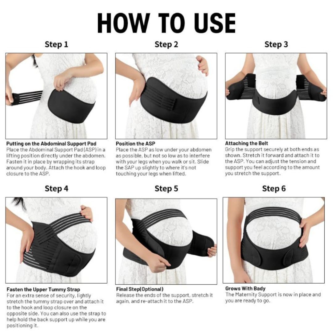4-in-1 Breathable Adjustable Pregnancy Belly Support Band