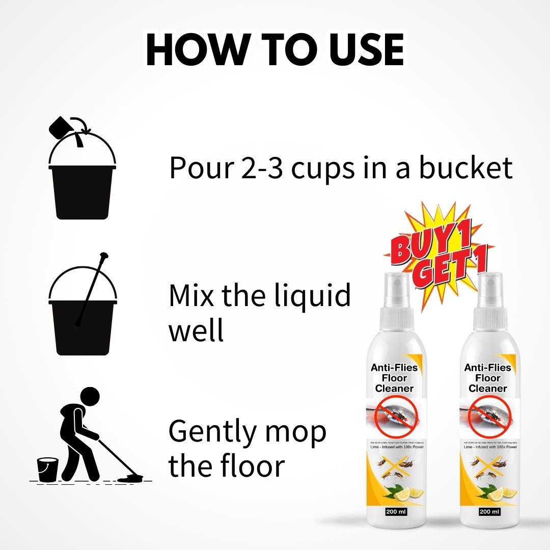 Anti Flies & Insect Floor Cleaner Liquid (BUY1 GET1 FREE)