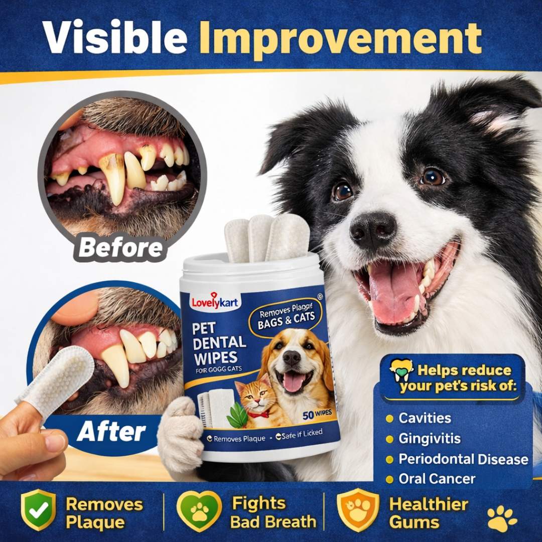 Pet Dental Care Wipe | For Cats & Dogs