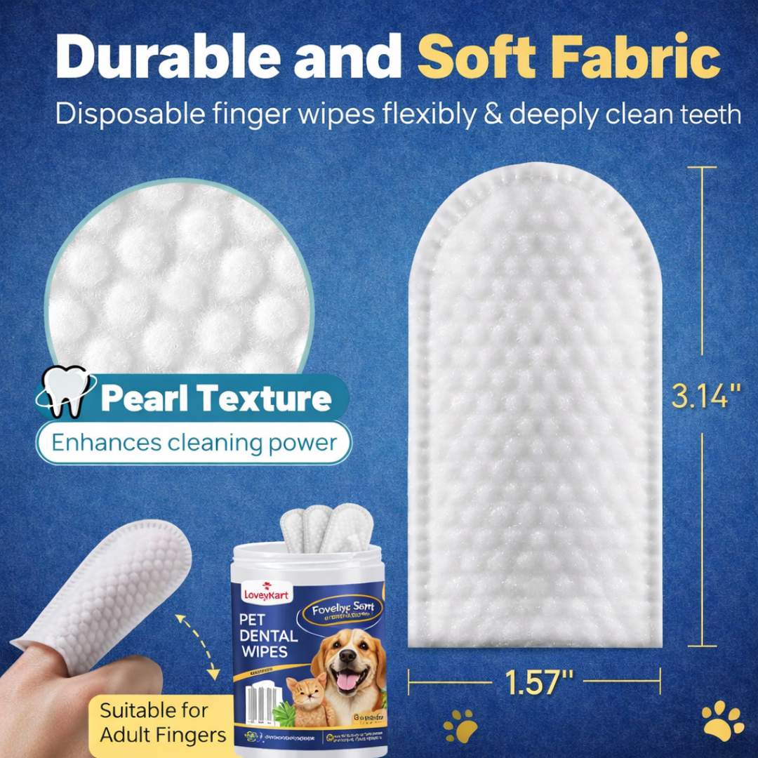 Pet Dental Care Wipe | For Cats & Dogs