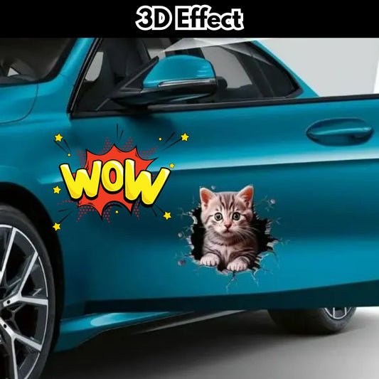 3D Cat Stickers