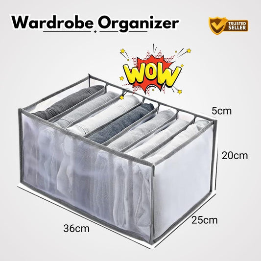 7 Compartment Foldable Cloth Organizer