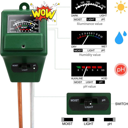 3 in 1 Soil Testing Meter