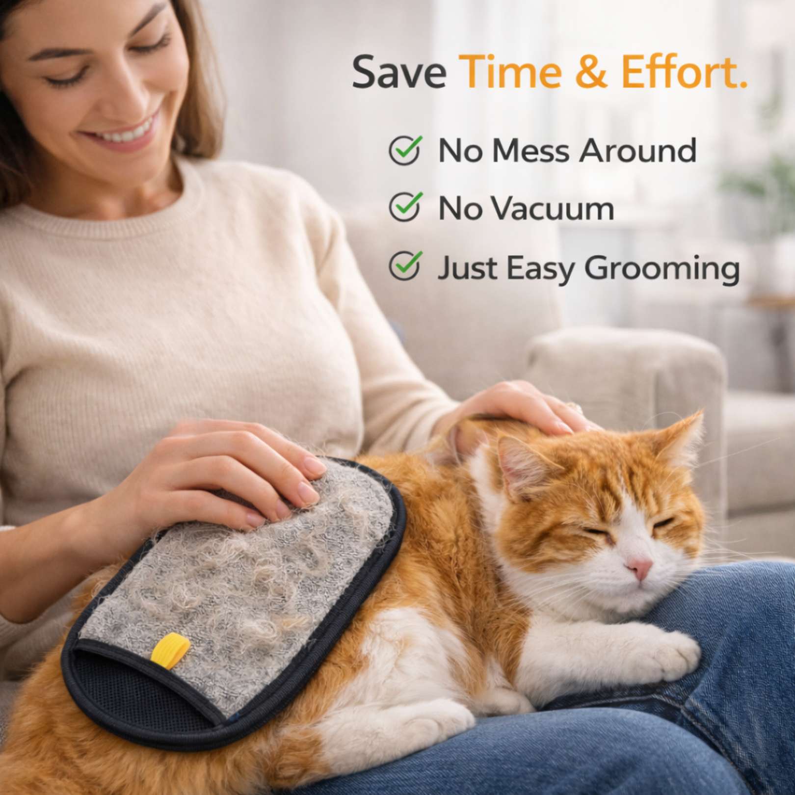 FurEase Pet Hair Removal Gloves – Gentle Grooming & Cleaning (Pack of 2)