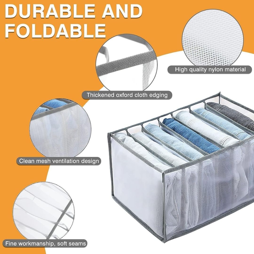 7 Compartment Foldable Cloth Organizer