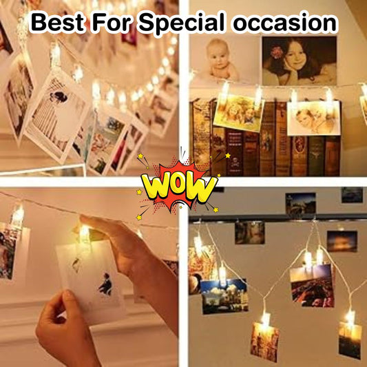 16 LED Photo Clip String Lights